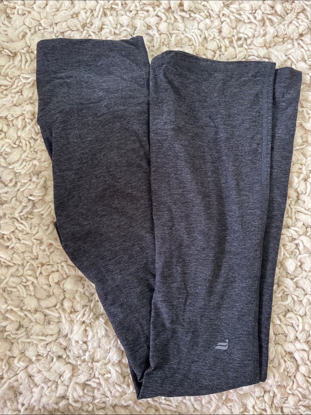 Fabletics Flare heather Charcoal Gray leggings